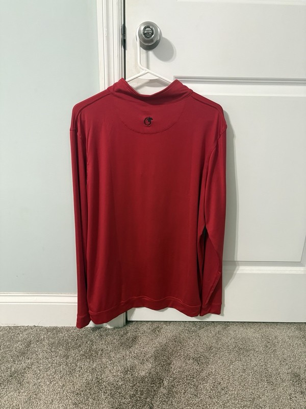 Peach State Pride UGA Red Performance Quarter Zip Size Small gallery