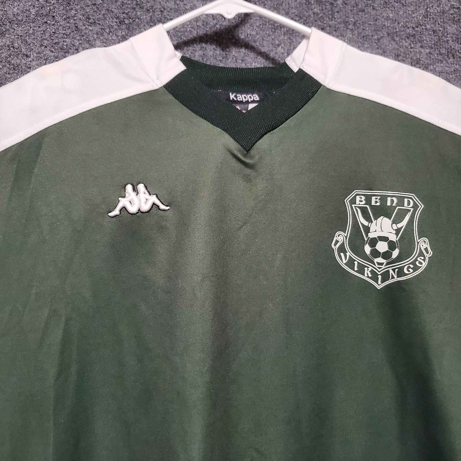 Vintage Y2K Kappa Embroidered Logo Soccer Jersey Mens Medium Green Bend Vikings gallery