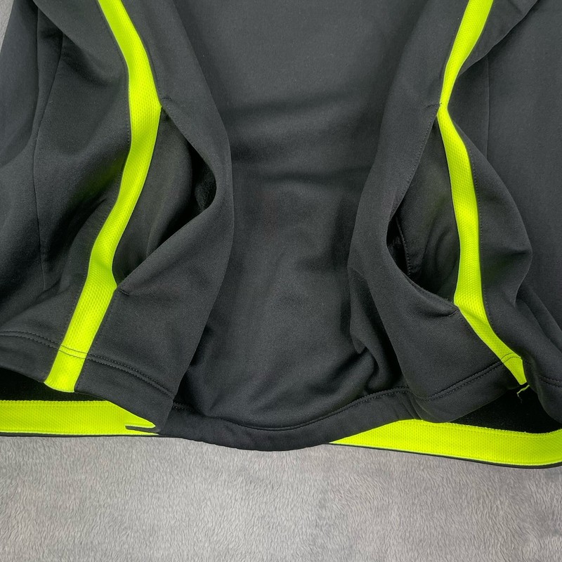 Nike Golf Pullover Mens Large Tour Performance Dri Fit 1/4 Zip Black Yellow Bold gallery