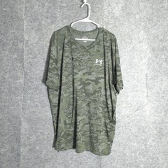 Under Armour Camo T-Shirt Mens 3XL Green Digital Tiger Stripe Loose Fit 1357727