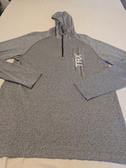 Lululemon Quarter Zip Hooded Shirt Men Large TRX Gray Long Sleeve 5826