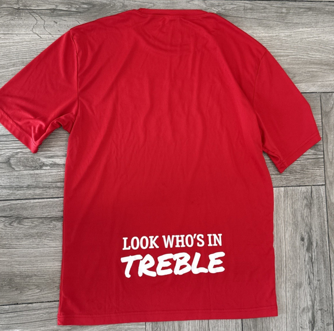 Sport-Tek Size Medium Red Performance Top NHFH 2023 Look who's in Treble gallery