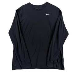 Nike Dri-FIT Shirt Mens XL Black Long Sleeve The Nike Tee Athletic Top