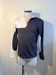 Spyder Colorblock 1/4 Zip Athletic Fit Men’s M Gray White Red Racing Pullover