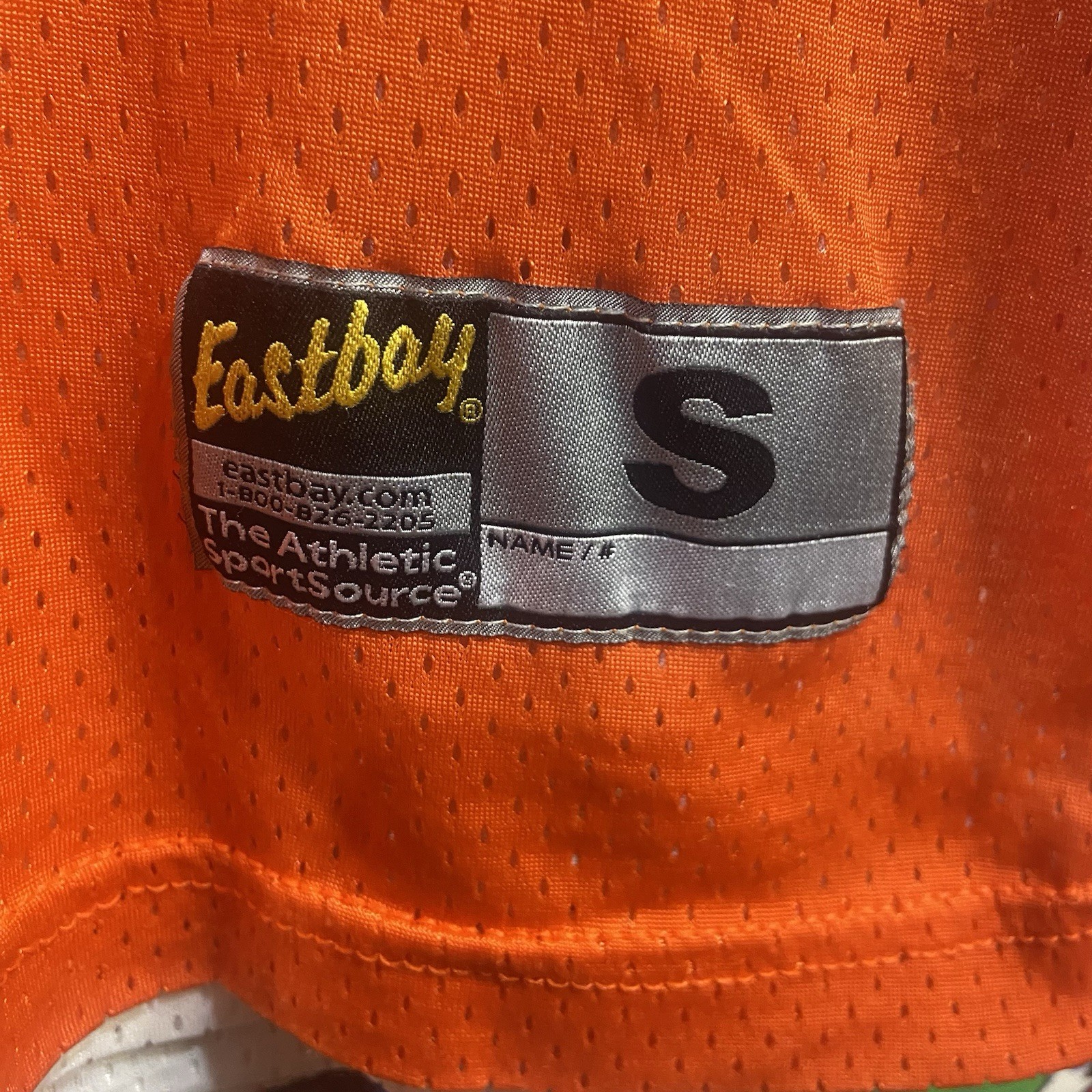 Eastbay Vintage Mens Small Orange Basketball #6 Jersey gallery