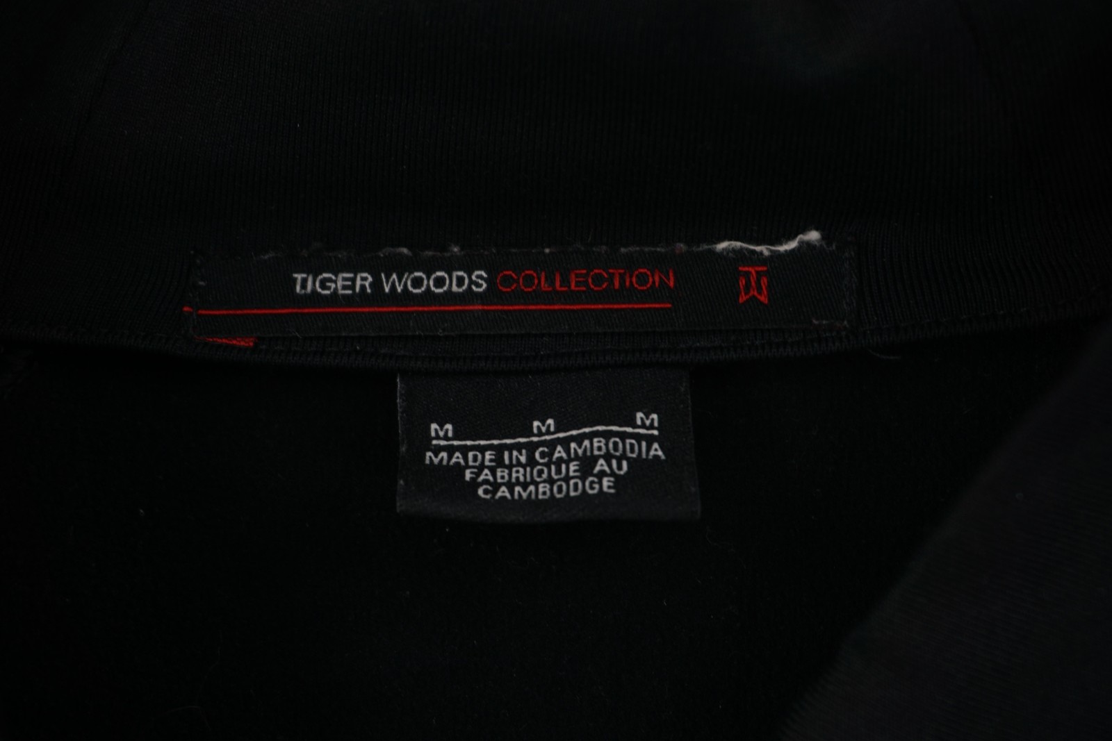 Nike Tiger Woods Collection Pullover Mens Medium Black Half Zip Golf Shirt gallery