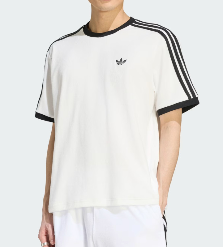 Adidas Originals Terry Cali T-Shirt Men's Lifestyle Casual Top AsiaFit KW7400 gallery