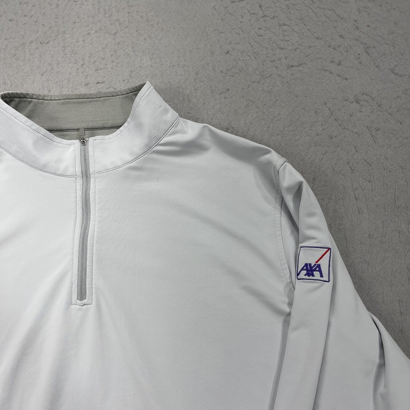 Peter Millar Jacket Mens XL Gray Stretch Perth Performance Golf 1/4 Quarter Zip gallery