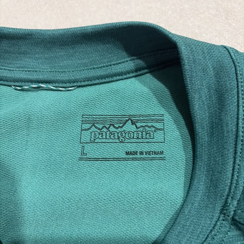 Patagonia Dirt Craft Shirt Mens L Green Performance Trail MTB Biking Long Sleeve gallery