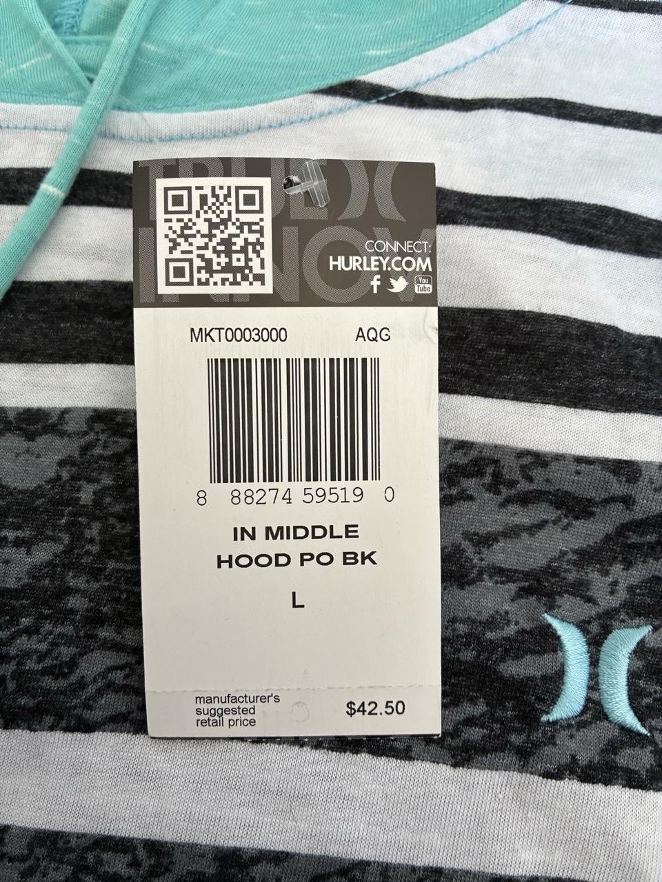 Hurley Long Sleeve With Hood Size Large NWT gallery