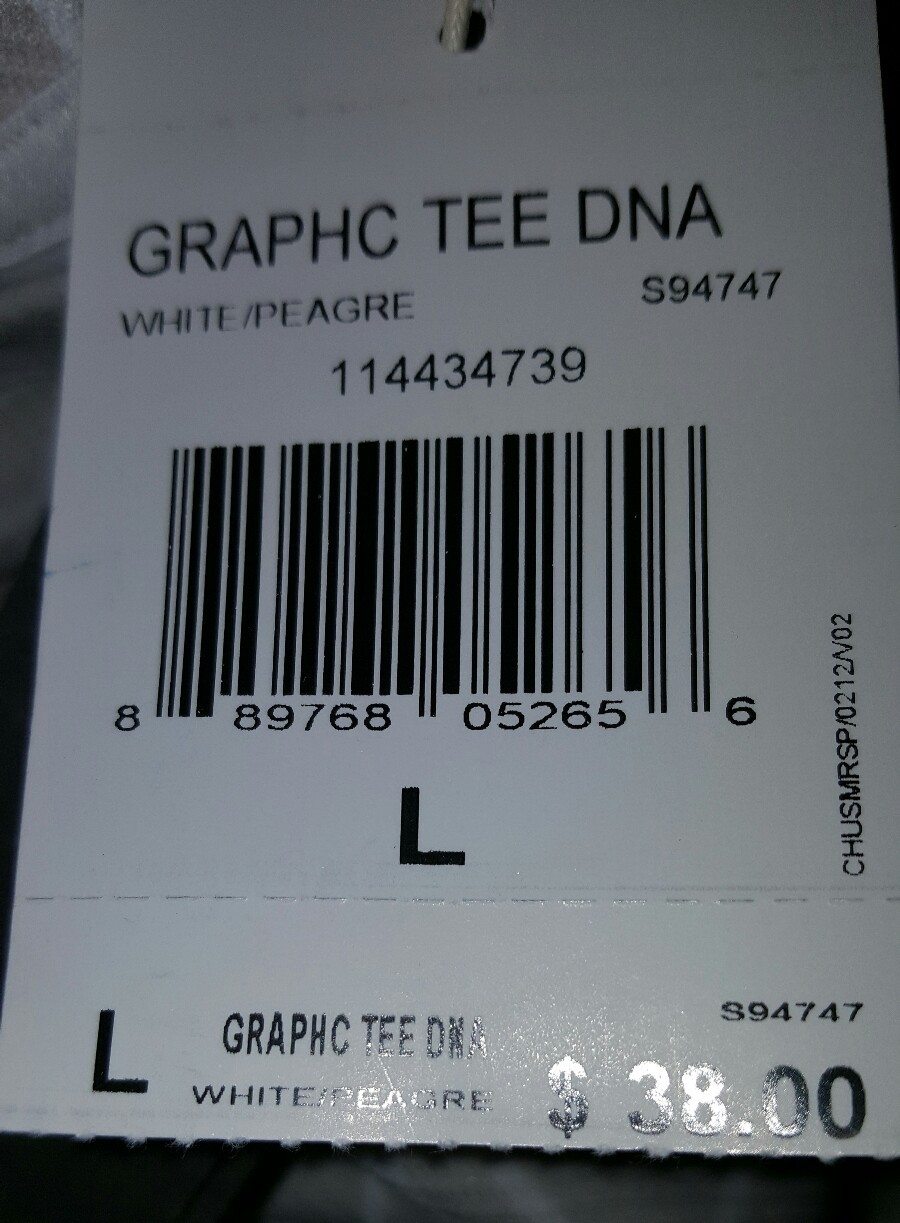 NWT MEN'S ADIDAS PERFORMANCE GRAPHIC TEE DNA WHITE & GREY gallery