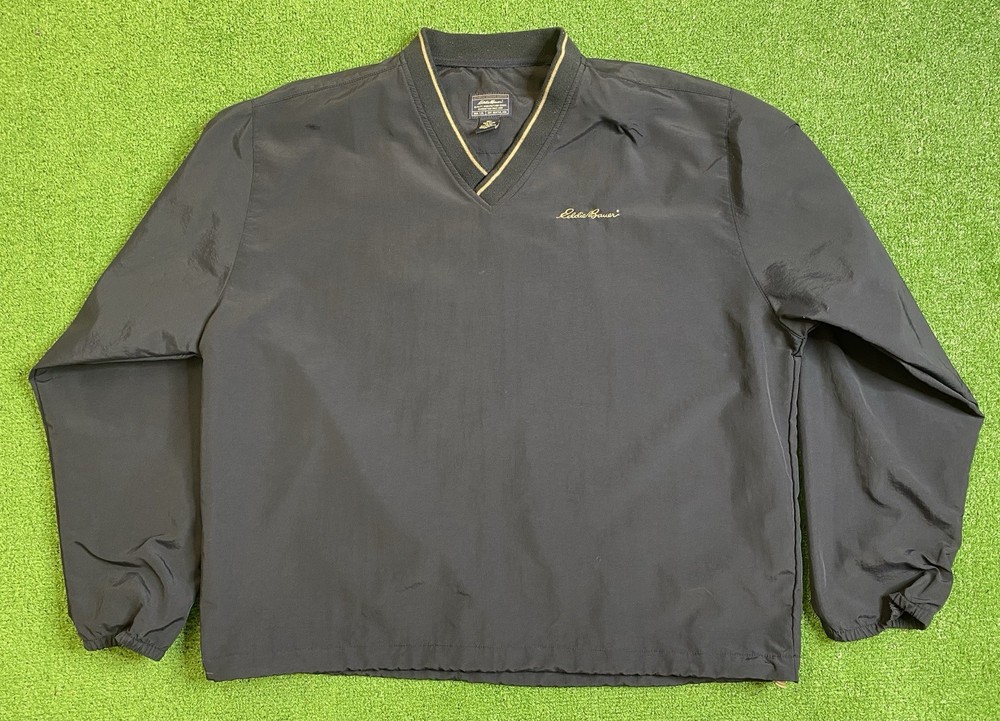 Eddie Bauer Windbreaker Jacket Mens XL Pullover Pockets Golf Outdoor Outfitter