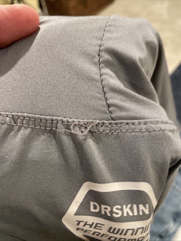 DR. SKIN Exercise Top Sz M Men's Gray High Funnel Neck Long Sleeve Base Layer gallery