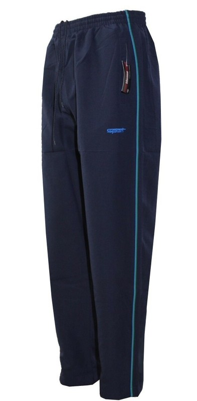 Airy light joggers, sports pants, training pants in cobalt blue & black Qmt4 gallery
