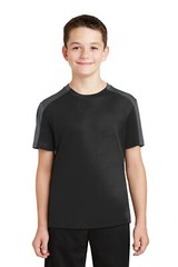 Sport-Tek Youth Short Sleeve PosiCharge Competitor Sleeve-Blocked Tee YST354
