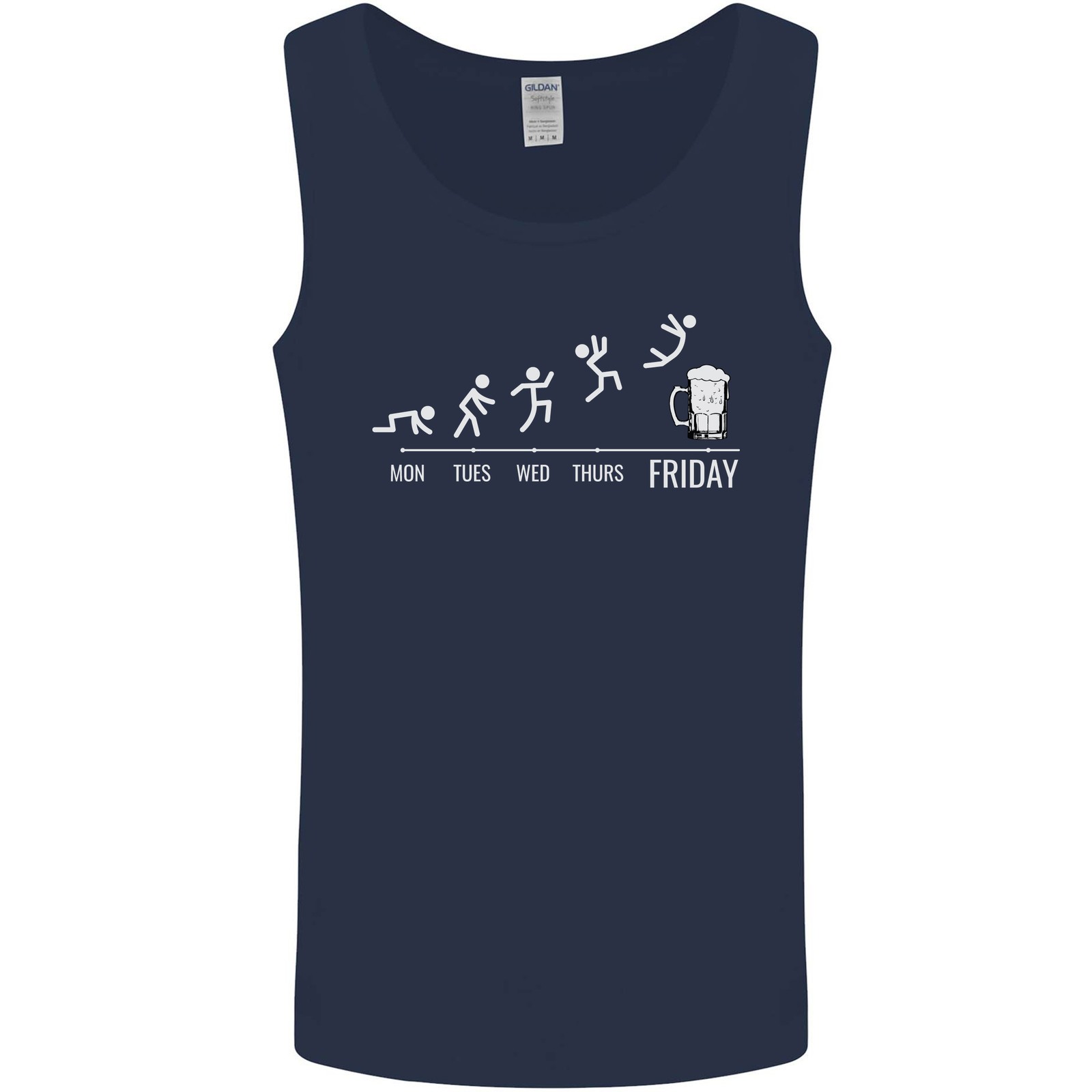 Week to Friday Weekend Beer Funny Alcohol Mens Vest Tank Top gallery