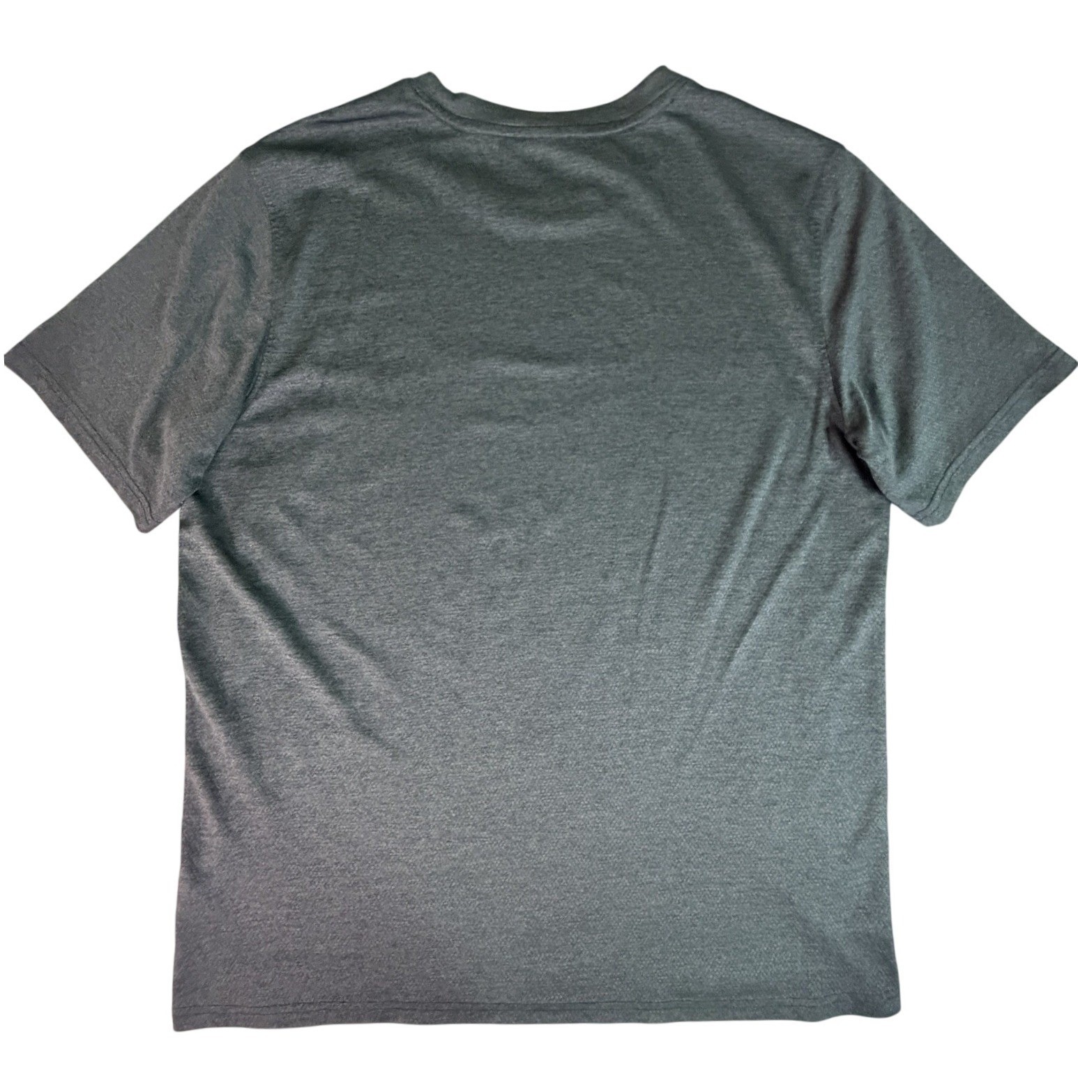 Mens Active Performance T Shirt Dark Gray Short Sleeve Athletic Top Size L gallery