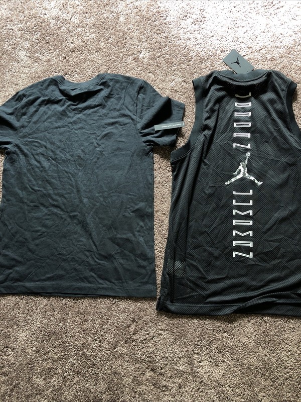 Nike Jumpman Air Jordan Retro 11 Snakeskin Black Jersey Size S AND Black Shirt S gallery