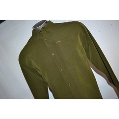 26406 Columbia Fishing Shirt Green Polyester Blend Size Large Mens