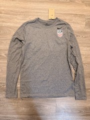 Nike Dri-Fit Team USA Shirt Mens Sz S Gray Long Sleeve