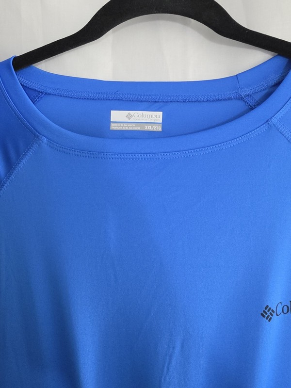 Columbia PFG Omni Shade Long Sleeve Fishing Shirt Blue Men's 2XL Performance gallery