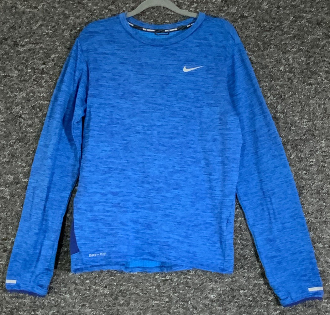 Nike Mens Element Therma Sphere Long Sleeve Running Top Royal Blue S gallery