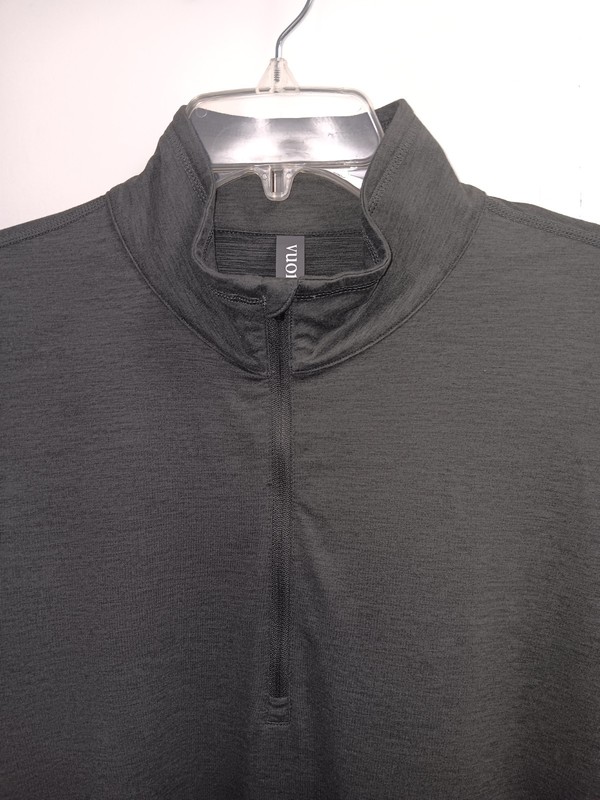 Vuori Ease Performance Half Zip 2.0 Pullover Men's XL Aspen Heather Charcoal gallery