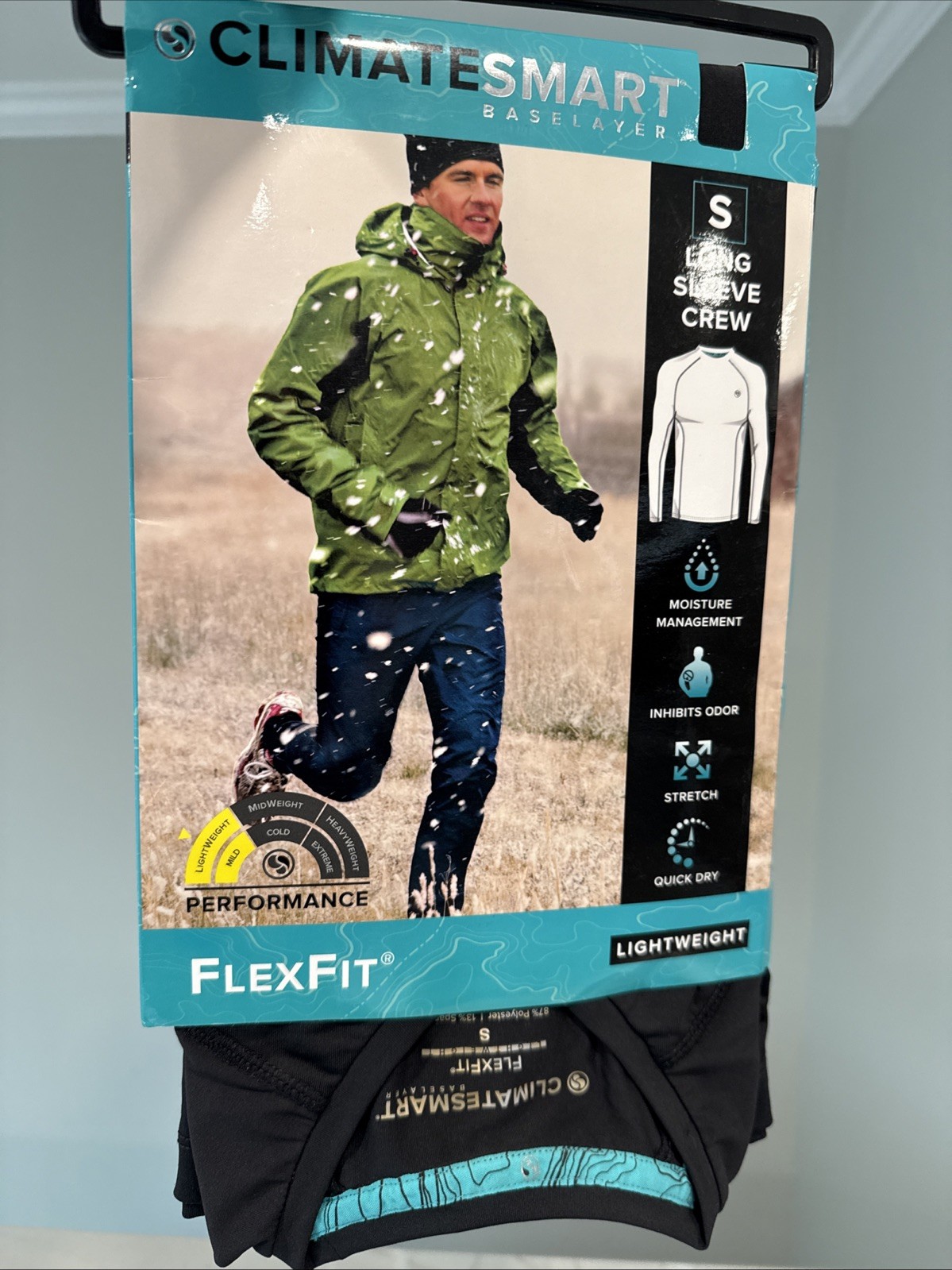 Black Lightweight Climatesmart FlexFit Performance Shirt Base Layer Size Small gallery
