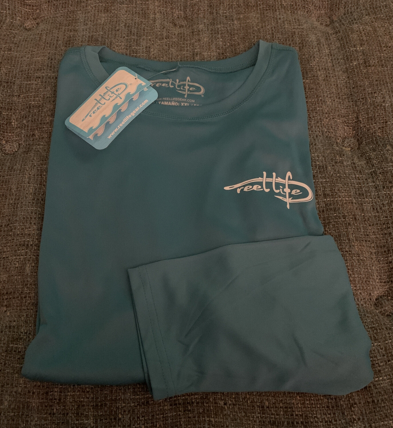 Nwt Reel Life Sun Ray Defender LS Fishing Shirt Mens Size XXL Etched Waves D24 gallery