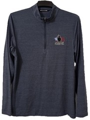 Travis Mathew Men’s Performance 1/3 Zip Shirt Defenders Of Freedom Emblem Size M