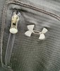 Under Armour ColdGear Men’s M Gray 1/4 Zip Mock Neck Pullover Pocket Top gallery