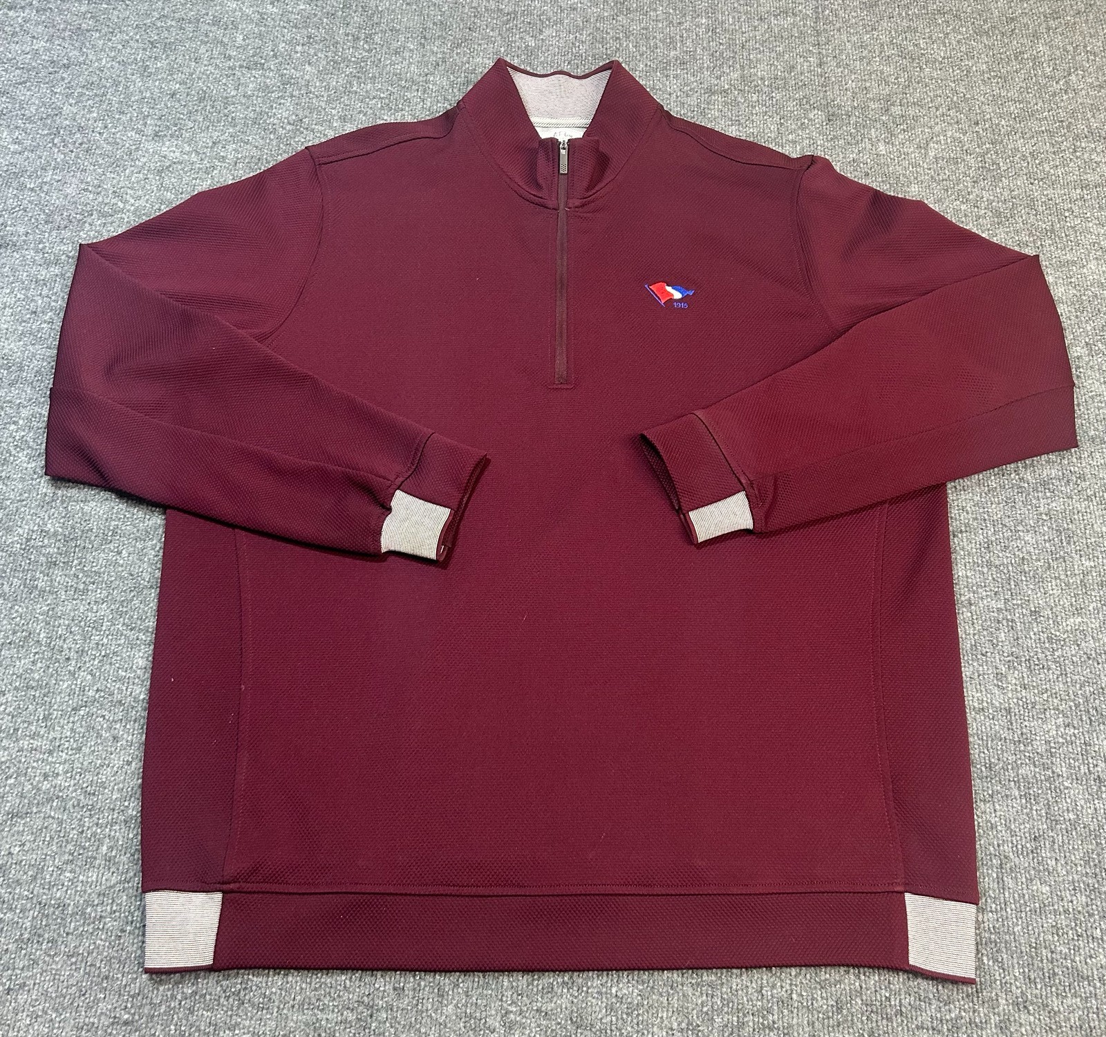 Adidas Adipure Quarter Zip Pullover Men’s Size XL Maroon gallery