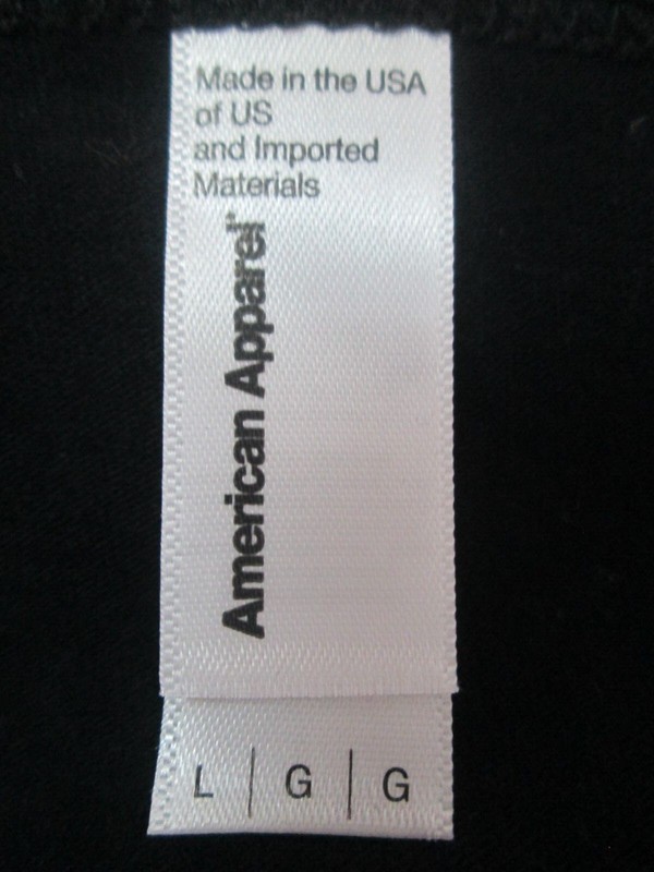 Mens Men Tank Top Black Shirt Large 100% cotton American Apparel Made in USA gallery