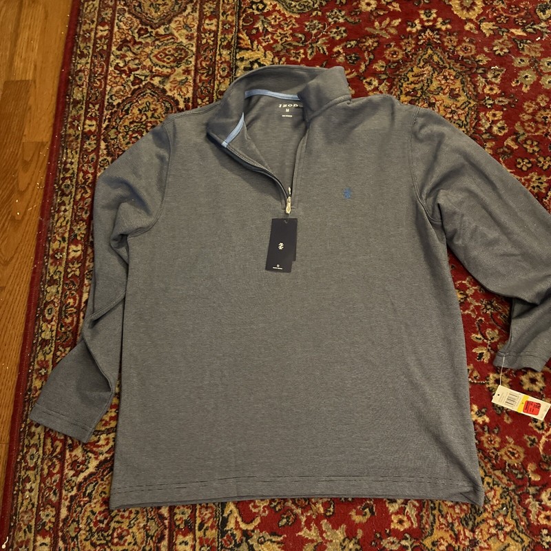 IZOD LONG SLEEVE 1/4 ZIP MEDIEVAL BLUE MENS MD PERFORMANCE COMFORT NWT SHIRT gallery
