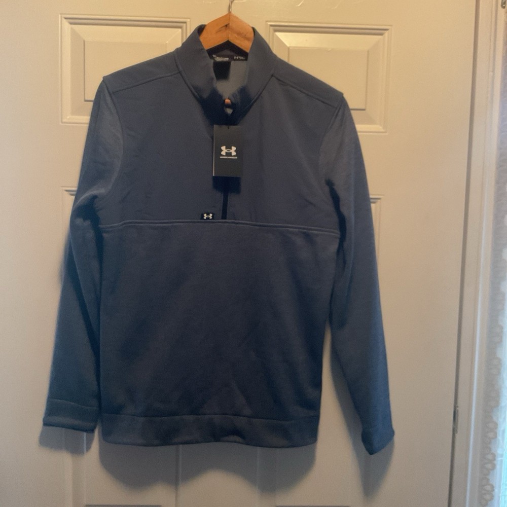 Under Armour Layer Drive Storm 1/2 Zip Grey Pullover Golf Mens Small New w Tag