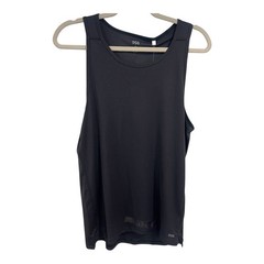 DSG Mens Run Tank Pure Black Moisture Wicking Reflective UV Protection Small NEW