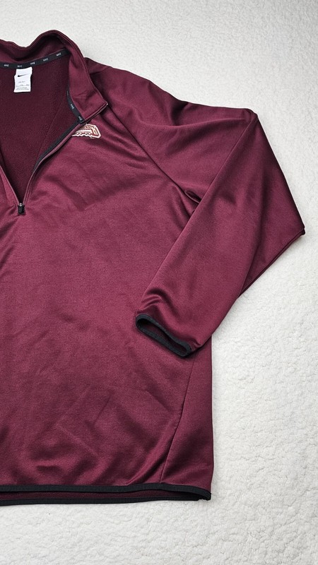 Nike Dri-Fit Quarter-Zip Pullover Red Long Sleeve Mens XXL Whitehall Zephyrs gallery