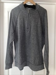 Men’s Tommy Bahama Reversible 1/4 Zip Pullover Heather Gray Charcoal Gray Black