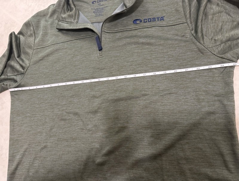Costa 1/4 Zip Mock Neck Pullover Light Weight - Green - Mens XXL NWT gallery