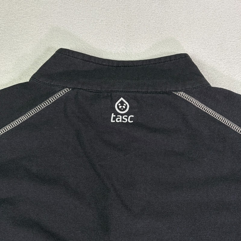 Tasc Performance Men's 1/4 Zip Pullover Large Black Bamboo New Orleans Stretch gallery