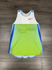 NWOT MENS MEDIUM NIKE 2025 PRO ELITE RUNNING GREEN/BLUE SINGLET