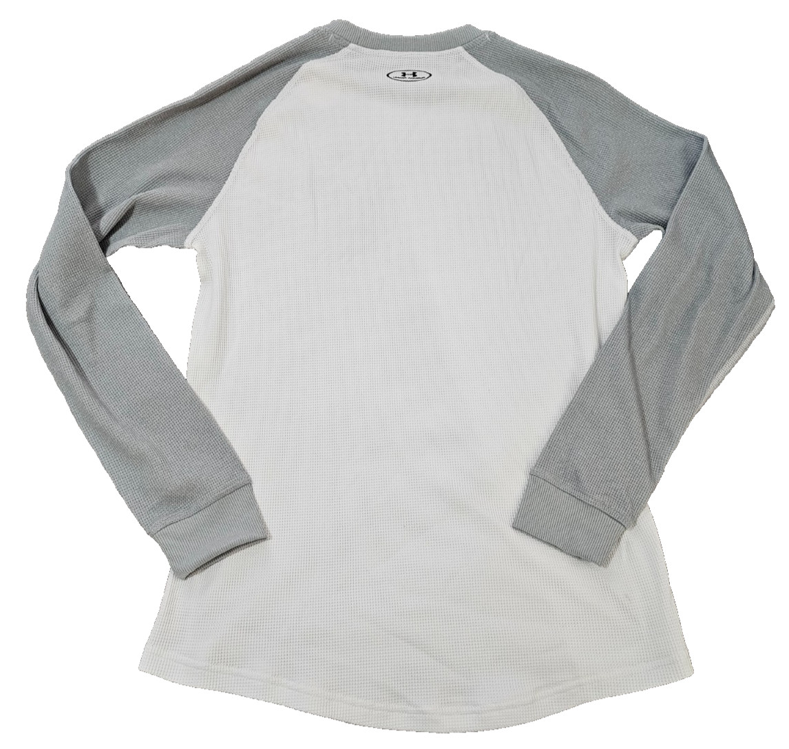 Under Armour® (Men's SMALL) Waffle™ Men's Crew Long Sleeve in White/Gray gallery