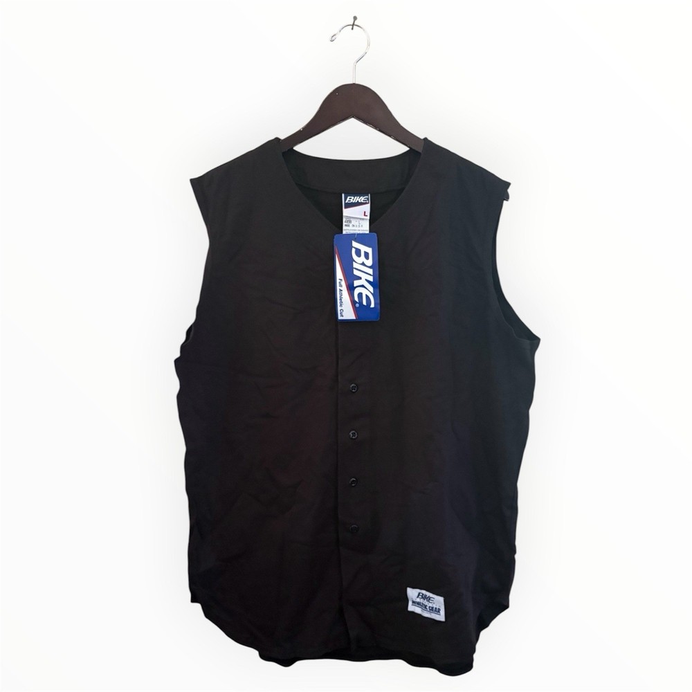 vintage BIKE sleeveless baseball jersey vest mens size large NOS NWT 90s USA
