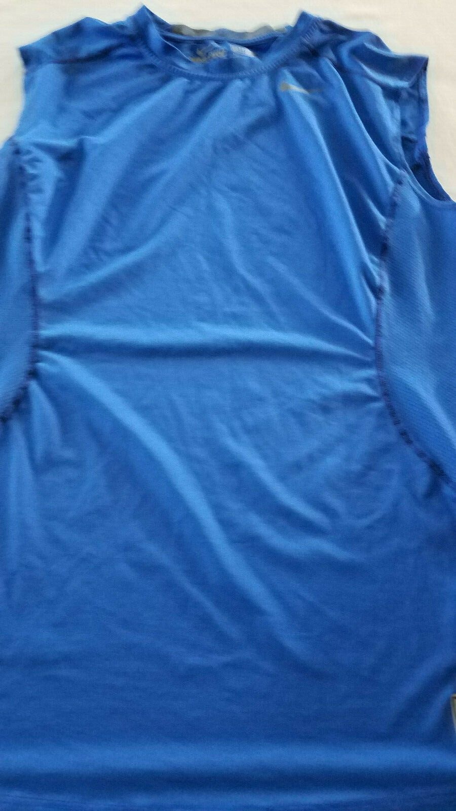 NIKE PRO COMBAT FITTED Muscle Tanktop Size SMALL S BLUE gallery