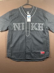 Nike Life Short-Sleeve Vintage Sport Top Black White IF2229-010 Men Sz M Jersey