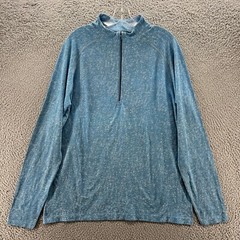 Lululemon Shirt Mens Extra Large Blue Metal Vent Tech 1/2 Zip Pullover Training