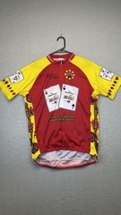 Voler Cycling Jersey Mens XL Red Yellow MS 150 Bike Tour Made USA Colorado