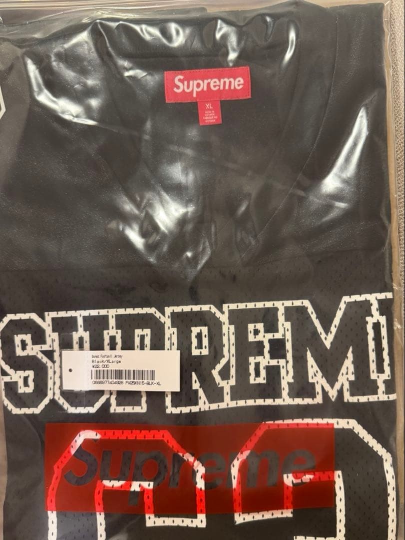Supreme Bones Football Jersey Black Mesh Bone Motif Size XL New Unused Apparel gallery