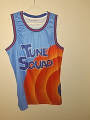 Mens Unbranded Blue Multi Tune Squad Sleeveless Jersey Sz XL
