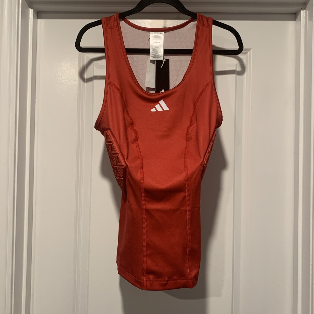 Adidas Padded Tank Men’s Large AEROREADY Red Compression Training Top NWT